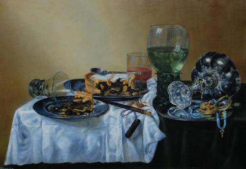 Kay Kownacka - Breakfast Table with Blueberry Pie